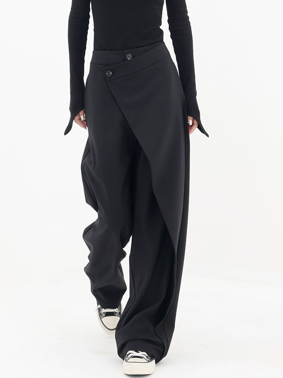 AMNA© Style Revolution | Asymmetriske baggy bukser med komfortabelt design