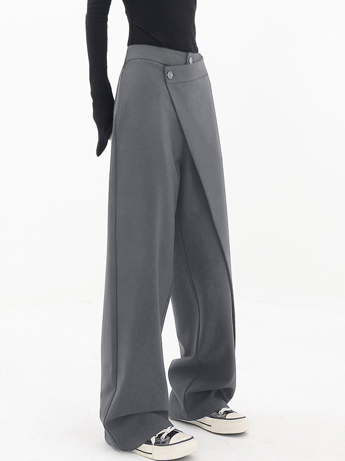AMNA© Style Revolution | Asymmetriske baggy bukser med komfortabelt design